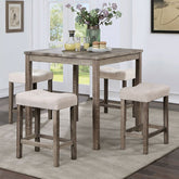 Torrean 5 Pc. Counter Ht. Set Model Cm3582Lg-Pt-5Pk-Stool By Furniture Of America